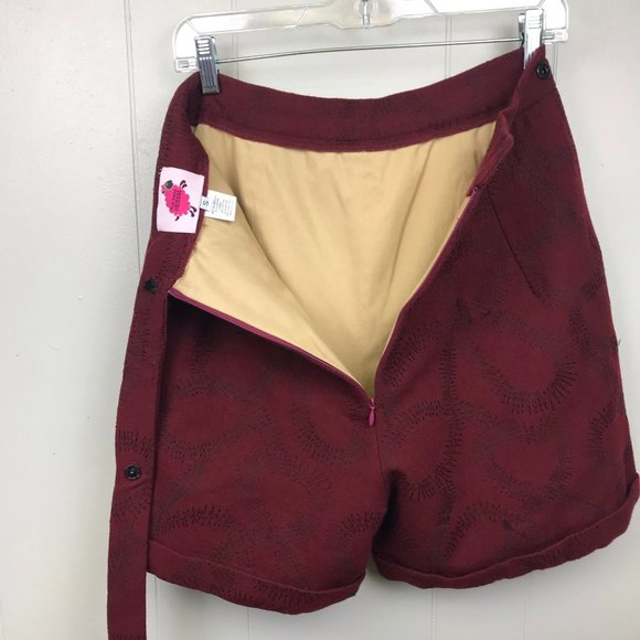 Italian Wool Blend High Waist Pinup Shorts Rocker Sailor Shorts Size Small - Picture 2 of 14